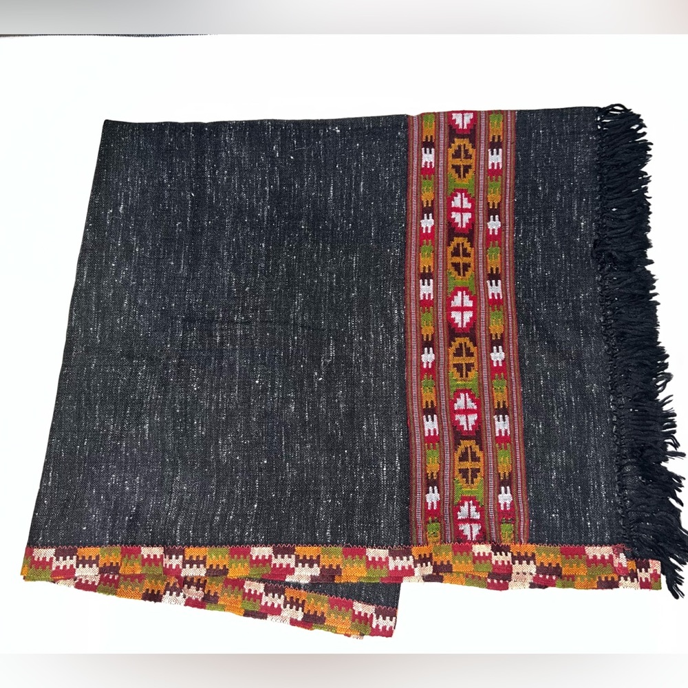 yak wool shawl, woolen throw, blanket scarf